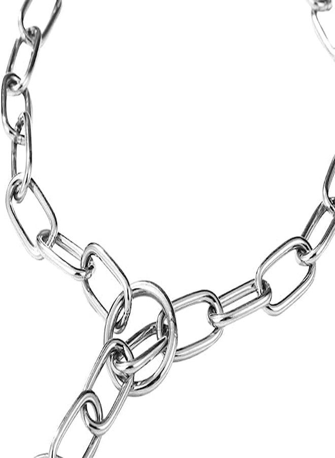 RoverPets Heavy-Duty 4mm Stainless Steel Fur Saver Choke Chain - 24 Inch Long Link Adjustable Training and Walking Collar for Large Breed Dogs and Puppies (Silver) - Image 5